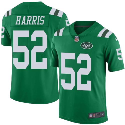 Nike Jets #52 David Harris Green Men's Stitched NFL Elite Rush Jersey